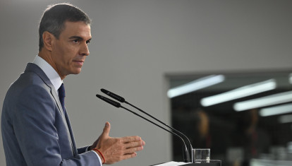 El presidente del Gobierno, durante su comparecencia del martes en la Moncloa