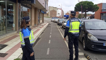 Agentes de la Policía Local de San Andrés del Rabanedo, en León