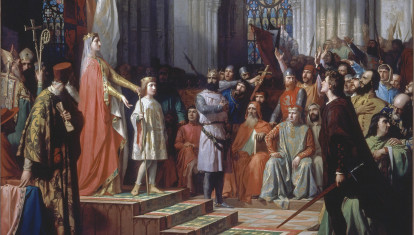 María de Molina presenta a su hijo Fernando IV en las Cortes de Valladolid de 1295