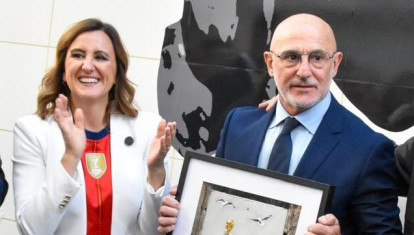 Imagen de la visita de Luis de la Fuente en Valencia