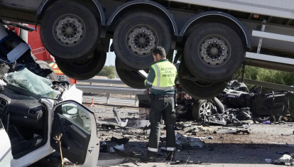 Un accidente con al menos cuatro heridos obliga a cortar la A-62 en sentido Salamanca a la altura de Tordesillas
