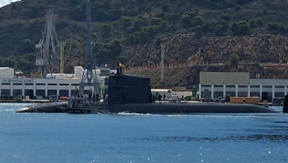 El submarino S-81 sale del Arsenal de Cartagena para incorporarse al Grupo Dédalo