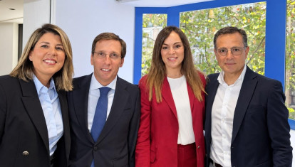 Los alcaldes de Madrid, José Luis Martínez-Almeida; Murcia, Rebeca Pérez; Cartagena, Noelia Arroyo, y Albacete, Manuel Serrano