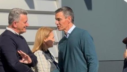 Imagen de Pedro Sánchez tomada este martes en Oliva