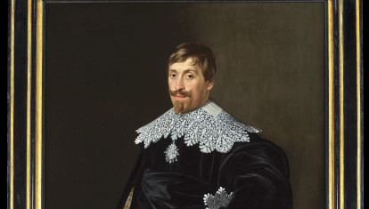 Detalle de Frederik Dircksz. van Alewijn de Nicolaes Eliasz. Pickenoy (1632-37). Cortesía de la Weiss Gallery