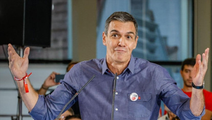 Sánchez en un mitin