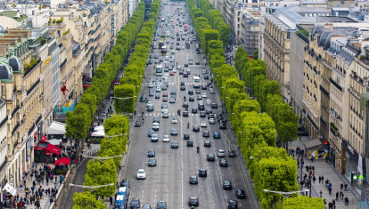 Panorámica a los Campos Elíseos de París.