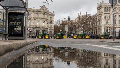 Manifestación de agricultores en Madrid, en febrero de 2026