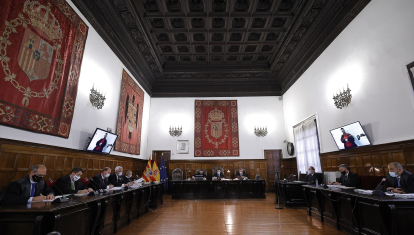Una sala del Tribunal Superior de Justicia de Aragón durante un juicio