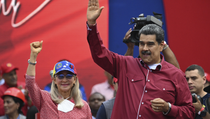El presidente de Venezuela, Nicolás Maduro, y su esposa, Cilia Flores