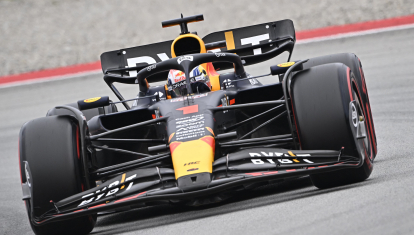 Max Verstappen en la sesión de clasificación en Montmeló