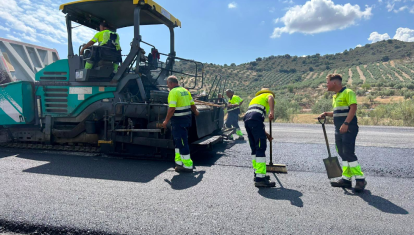 Obras de asfaltado de la Variante de Las Angosturas