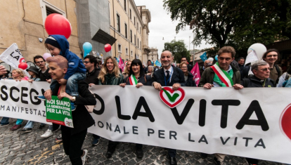 Manifestación en Roma a favor de la vida en mayo de 2023