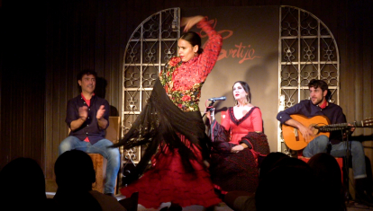 Bailaores de flamenco durante el aula organizada por la Comunidad de Madrid