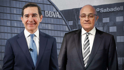 Carlos Torres (BBVA) y Josep Oliu (Sabadell)