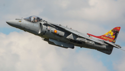 Un Harrier español de la Novena Escuadrilla en el Royal Air Tattoo
