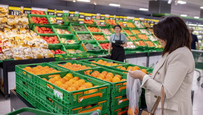 Sección de fruta y verdura del Mercadona ubicado en Masamagrell Valencia