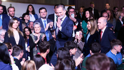 El Rey Felipe VI en una visita anterior a Santander.