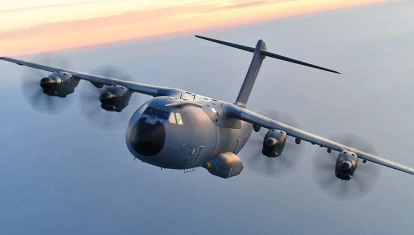 Espectacular imagen difundida por Airbus de su A400M en vuelo