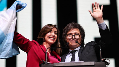Javier Milei junto a su vicepresidente, Victoria Villarruel