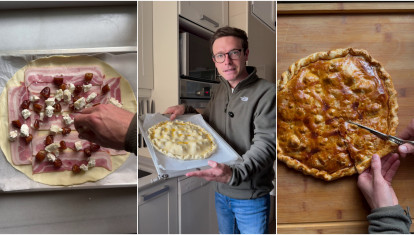 La receta más fácil para preparar la empanada de bacón con queso y dátiles