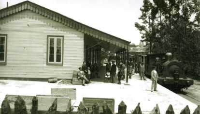 El edificio provisional de la primera línea de ferrocarril de Galicia