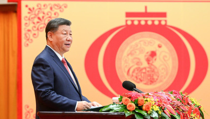 Beijing (China), 27/01/2025.- Chinese President Xi Jinping, also general secretary of the Communist Party of China (CPC) Central Committee and chairman of the Central Military Commission, delivers a speech at a high-level reception to ring in the Chinese New Year at the Great Hall of the People in Beijing, China, 27 January 2025. The CPC Central Committee and the State Council held the reception in Beijing on 27 January. EFE/EPA/XINHUA / LI XUEREN CHINA OUT / UK AND IRELAND OUT / MANDATORY CREDIT EDITORIAL USE ONLY