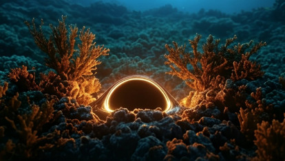 Concepto de un hipotético agujero negro en el fondo del océano