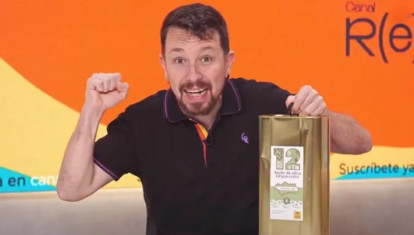 Pablo Iglesias y su llamativo anuncio de aceite de oliva en Canal Red