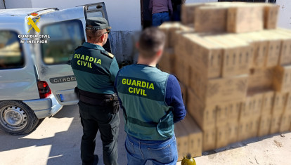 Aceite recuperado por la Guardia Civil en Montilla