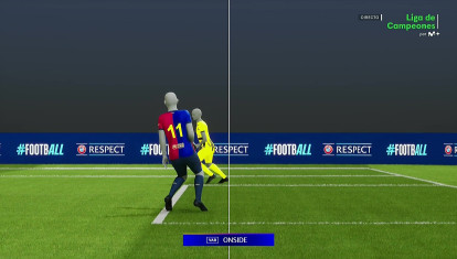 Imagen que ofrece el Var del fuera de juego de Raphinha