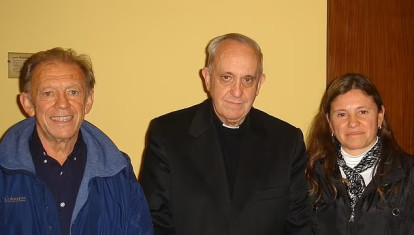 El Papa Francisco, con su sobrina nieta Carolina Bergoglio