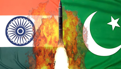 Ilustración de una posible guerra nuclear entre India y Pakistán