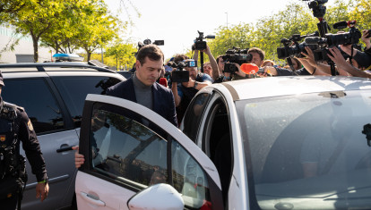 David Sánchez, hermano del presidente, al salir de los Juzgados de Badajoz