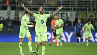 Inigo Martínez, durante el Inter de Milán - Barcelona