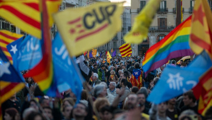 Manifestación por el catalán, este 23 de abril, en Barcelona