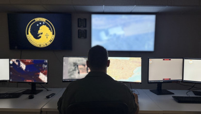 Sala del CINTAER, cuya principal misión es la elaboración,gestión y difusión de los productos de Inteligencia para el Ejército del Aire y del Espacio