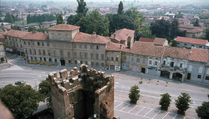 Vista del pueblo de Ancelotti desde la Torre del Homenaje de su fortaleza medieval.
