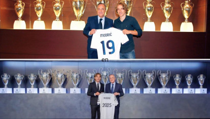 Luka Modric llegó cuando el Real Madrid tenía 9 Copas de Europa y se marcha con 15 en la sala de trofeos del club, que tuvo que ser reformada para dar cabida a todas