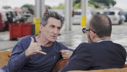 Luis Zahera, durante su conversación con Risto Mejide en Viajando con Chester