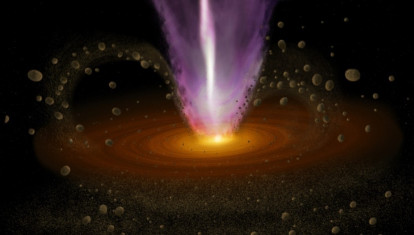 Se observan grandes granos de polvo alrededor de las salidas del joven sistema binario protoestelar L1551 IRS5