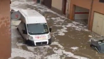 Las calles inundadas de La Roda, en Albacete