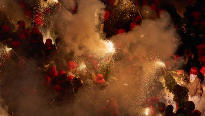 Un momento de la celebración de la Patum, esta semana