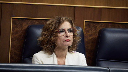 La vicepresidenta primera y ministra de Hacienda, María Jesús Montero, en el Congreso