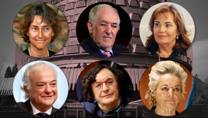 Cándido Conde-Pumpido, Ramón Sáez, Inmaculada Montalbán, María Luisa Segoviano, María Luisa Balaguer y Laura Díez