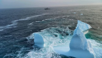 Un iceberg detectado por el patrullero español Arnomendi (P-63) en el Atlántico Norte