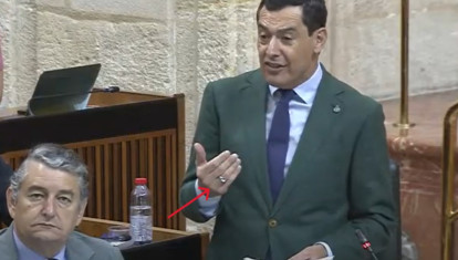 Juanma Moreno, durante la última sesión de control celebrada este pasado jueves