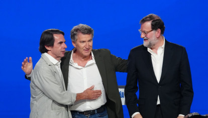 Aznar, Feijóo y Rajoy