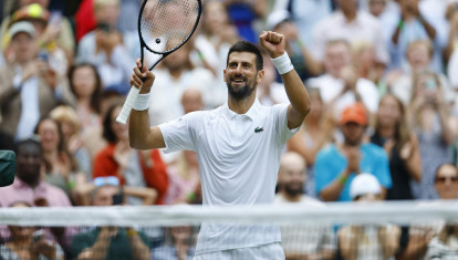Novak Djokovic en la tercera ronda de Wimbledon