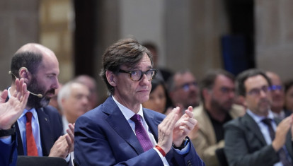 El presidente de la Generalitat, Salvador Illa, en un acto este lunes